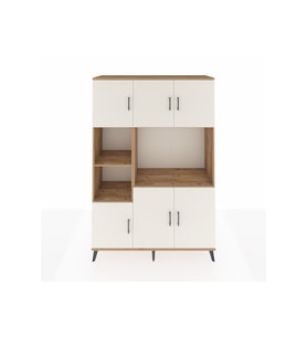 Hyperion Dolap 9 Raflı 6 Kapaklı 132x44x195 Çam-Aytaşı/Çam