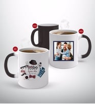 BK Gift Kişiye Özel Babalar Günü Hediyesi Fotoğraflı Sihirli Kupa Bardak-103 (Beyaz)