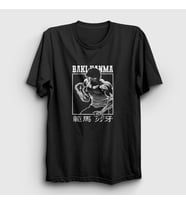 Presmono Unisex Siyah Strong Anime Hanma Baki T-Shirt 319132tt