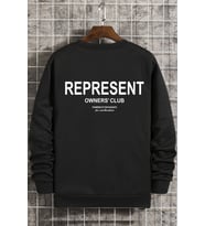 Unisex Represent Bisiklet Yaka Sweatshirt (Siyah)