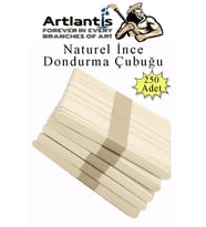 Dar Dil Çubuğu 250 Adet Ahşap Dondurma Çubuğu Naturel Maket Hobi Okul Proje Tasarım (Natural)