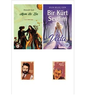 Bir Kürt Sevdim - Veda - Dilek Bilgiç Esen - Mem İle Zin Türkçe (2 NOT DEFTERLİ) (Renksiz)