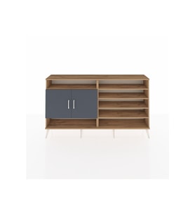 Arges Konsol 7 Raflı 2 Kapaklı 176x30x99 Çam-Antrasit