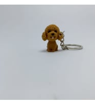 Toy Poodle-Kahve - Anahtarlık