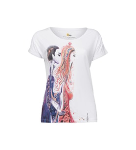 Biggdesign Aşk Kadın T-Shirt (Beyaz)