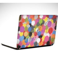 Renkli Çemberler Soyut Laptop Sticker 10 İnch (25X19CM)
