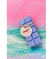 Çikolata Buhurdanlık Mum - Mumelia Candles Doğal Soya, El Yapımı, Dekoratif - Buz Mavisi