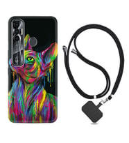 Tecno Spark 6 6 Go 8C 8 Pro 7 7 Pro Kılıf Boyun Askılı Silikon Color Cat 1754