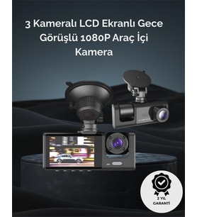 Northcity 3 Kameralı Full HD Araç Kamerası – Ön İç ve Arka Görüş ile %100 Kapsama