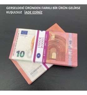 100 ADET 10 EURO GEÇERSİZ EĞLENCE OYUN ŞAKA  DÜĞÜN PARASI