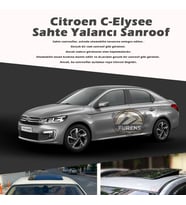 Citroen C-Elysee Parlak Siyah Yalancı Çakma Sahte Sunroof