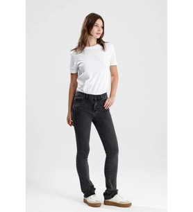 Yeni Sezon Boot Cut Monica24 Koyu Gri Denim Düz Kesim Sade Şık Kadın Jean Pantolon