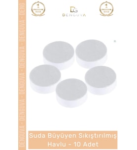 Premium Seri Tek Kullanımlık Kamp Seyahat Taşınabilir Suda Büyüyen Sıkıştırılmış Havlu 10 Adet