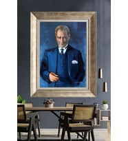 Gümüş Çerçeveli Atatürk Tablo za219