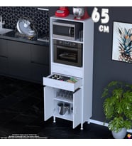 Eliusta Ilgın 65 cm Kahve Köşesi Çok Amaçlı Mutfak, Bakliyat ve Fırın Dolabı Banyo Dolabı 65x181x32 cm