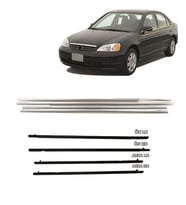 Honda Cıvıc Çıta Cam Sıyırıcı Fitil + Krom Set 4 Kapı 2002-2006