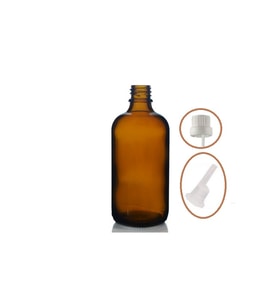 50ml kahverengi cam içten damlalıklı şişe beyaz kapak, 24 adet, damlalıklı şişe, damlatmalı şişe