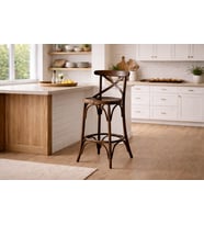 THONET ÇARPI ÇITALI BAR SANDALYESİ, CEVİZ