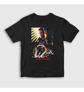 Presmono Unisex Çocuk Siyah Cover Blade Runner T-Shirt 437932tt