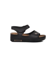 Ayakmod Taba  Kadın Düz Sandalet 07-109RR Z (Siyah)