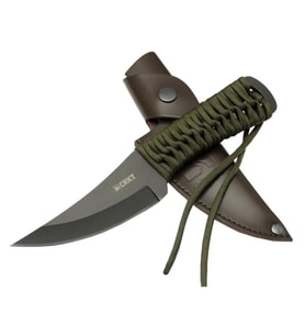 Crkt Scrub Fixed 2712 Bk Siyah Kamp / 22,5Cm - İpli Sap, Deri Kılıflı