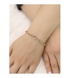14 Ayar Altın 3'lü Silver Hallow Bileklik (Gold)