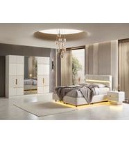 BASEL MDF YATAK ODASI TAKIMI (Beyaz)