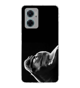 PrintiFy Xiaomi Redmi Note 11E ile Uyumlu Köpek 1 Kamera Korumalı Şeffaf Kılıf