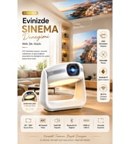 Yüksek Çözünürlüklü 4K Android 11 Projeksiyon Cihazı, WiFi 6 Bluetooth 5.0