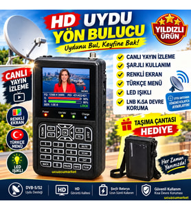 DİGİTAL EKRANLI 3.5 İNÇ HD UYDU YÖN BULUCU