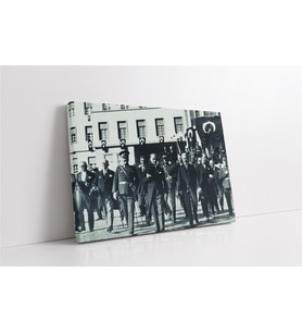 Atatürk Silah Arkadaşlarıyla Kanvas Tablo