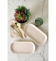 Krem Noyan Kayık Tabak 28 Cm 2 Adet 030