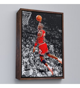 Çerçeveli Michael Jordan Smaç Tablosu (Siyah)