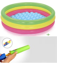 Su Pompalı- Bestway 51104, 3 Boğum Şişme Zemin Havuz-102x25cm