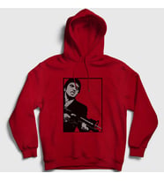Presmono Unisex Kırmızı Fire Film Scarface Kapüşonlu Sweatshirt 250797tt