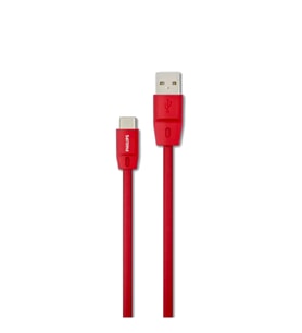 Philips 5A 100W UsbA to Type-C 1.8 Metre Hızlı Şarj ve Data Kablosu Kırmızı 2023KR5A2529C