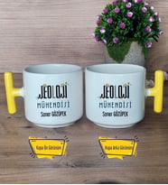 Jeoloji Mühendisi Kupa Bardak T Sarı Kulplu Mühendisler Günü Hediyesi
