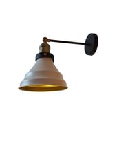 Rys Retro Metal Dekoratif Mafsallı Siyah Beyaz Rustik Duvar Aplik (Burnt Olive)