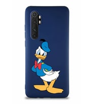 Xiaomi Mi Note 10 Lite Soft Premier Kapak Donald Duck-D Tasarımlı Silikon Kılıf - Lacivert (Şeffaf)