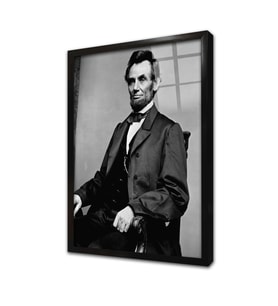 Abraham Lincoln Çerçeveli Cam Tablo