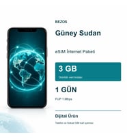 Güney Sudan eSIM İnternet Paketi Günlük 3 GB 1 Gün - FUP 1 Mbps