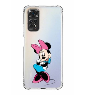 Xiaomi Redmi Note 11 Kamera ve Köşe Korumalı  Antishock Kapak Minnie Mouse Tasarımlı Şeffaf Kılıf