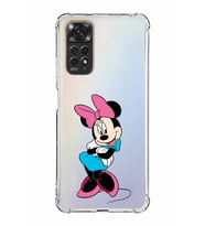 Xiaomi Redmi Note 11 Kamera ve Köşe Korumalı  Antishock Kapak Minnie Mouse Tasarımlı Şeffaf Kılıf