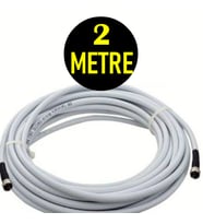 2 metre RG6/U4 Full HD 3D 4K Anten TV Çanak Uydu LNB Kablosu (2mt.F Konnektör Takılı Hazır )