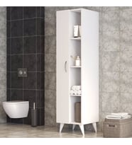 Tek Kapılı Raflı Ütü Masası Dolabı Beyaz - BDL0301