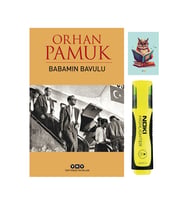 Babamın Bavulu - Orhan Pamuk- Sarı Fosforlu Kalem - Not Defterli Seti (Renksiz)