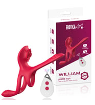 PRIME TOYS William Şarjlı Kumandalı Klitoris G Nokta Vibratör Perine Uyarıcı Testis ve Penis Halkası