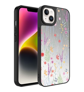 Apple iPhone 14 Kılıf Aynalı Desenli Kamera Korumalı Parlak Zore Mirror Kılıf Dallar