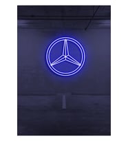 Rent A Carlara Özel Mercedes Logo Neon Tabela