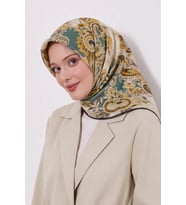 Lesscarves Desenli Pamuk İpek Eşarp LS2203